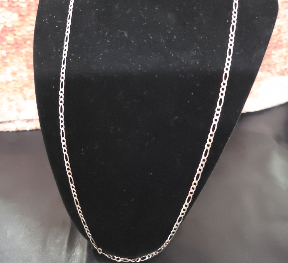 Classic Silver Figaro Link Chain Necklace